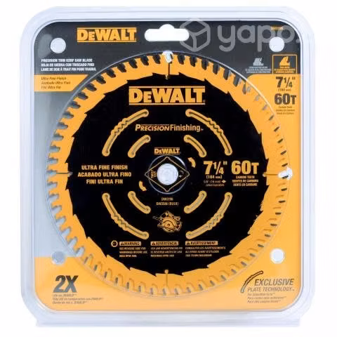 Disco de sierra circular Dewalt DW3196 60 dientes