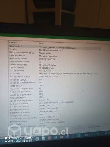 Notebook HP Laptop 2017