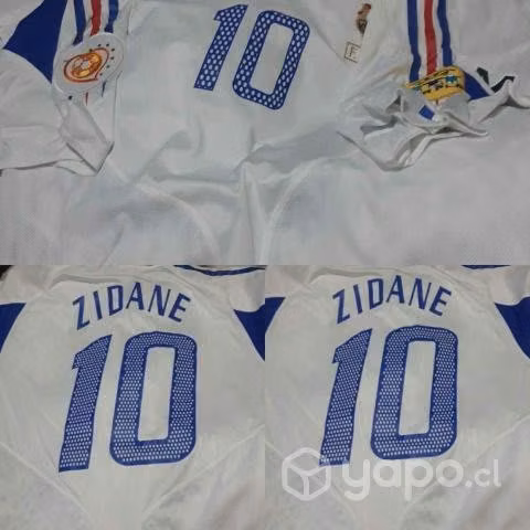 Camiseta 2004 francia zidane original blanca