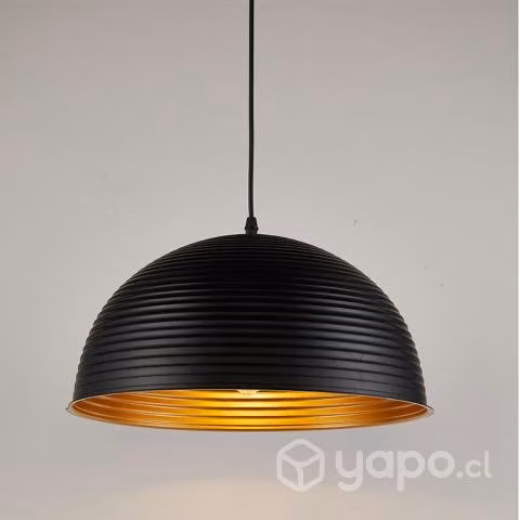 Lampara colgante porta e27 negro
