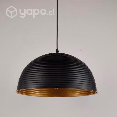 Lampara colgante porta e27 negro