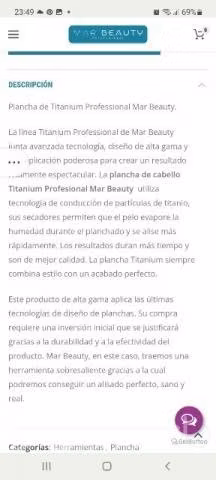 Plancha alisadora profesional