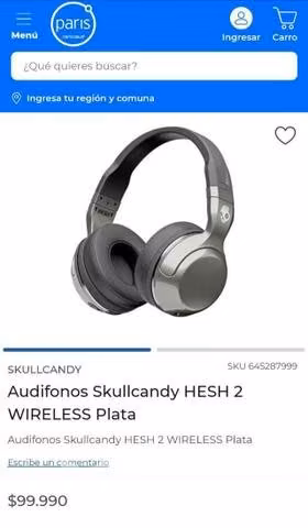 Skullcandy Hesh 2 Wireless Plata