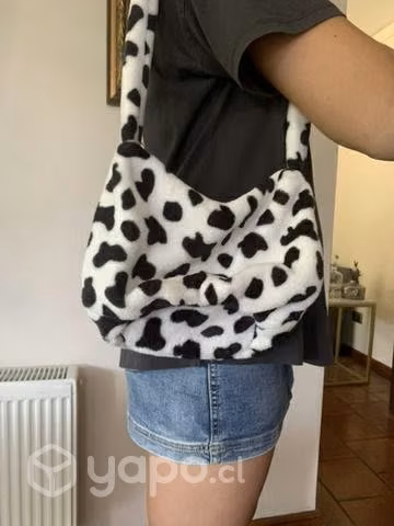 Bolso suave con estampado de vaca - Imagen 3