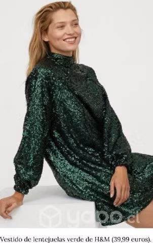 Vestido elegante verde H&M - Imagen 2