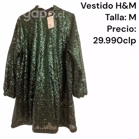 Vestido elegante verde H&M