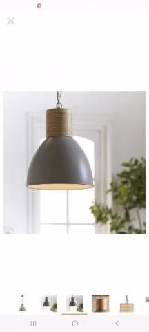 Lampara colgante gris