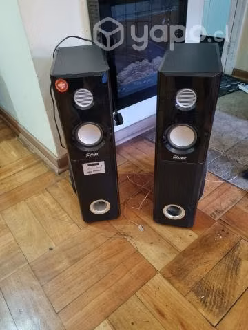 Dos parlantes con radio am y fm marca light