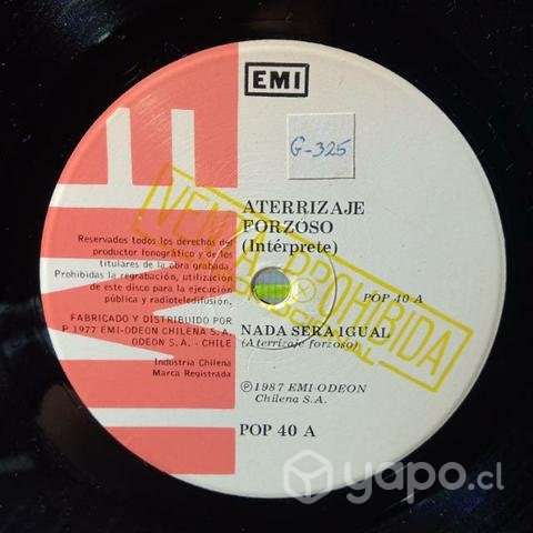 Vinilo 7" Single Aterrizaje Forzoso Nada Será Igua
