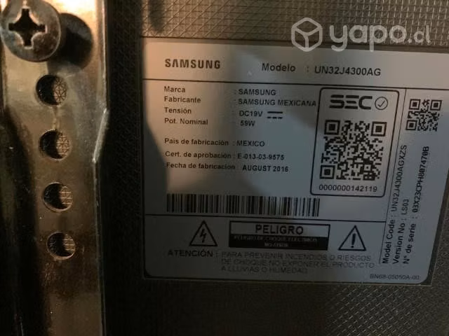 TV samsung 32 pulgadas tiene 2 líneas azules en la