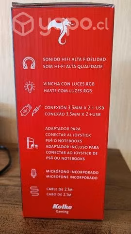 Audífono gamer luces rgb sonido Hi-Fi nuevo