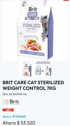 Brit Care sterilized weight control - Imagen 3
