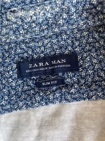 Camisa Manga Corta Slim Fit Zara S - Imagen 2