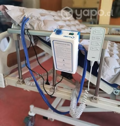 Cama eléctrica 3 pos + colchón + antiescaras