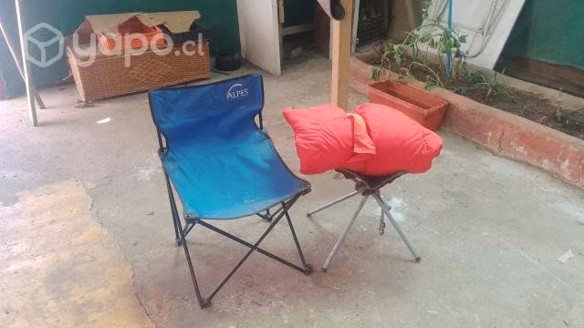 Saco de dormir térmico y silla de camping