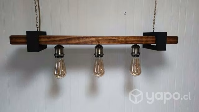 Lámpara rústica 3 soquetes