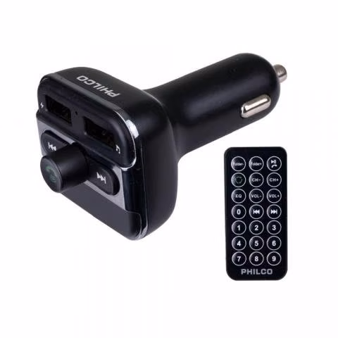 Transmisor FM Bluetooth PHILCO, Slot MicroSD, Puer