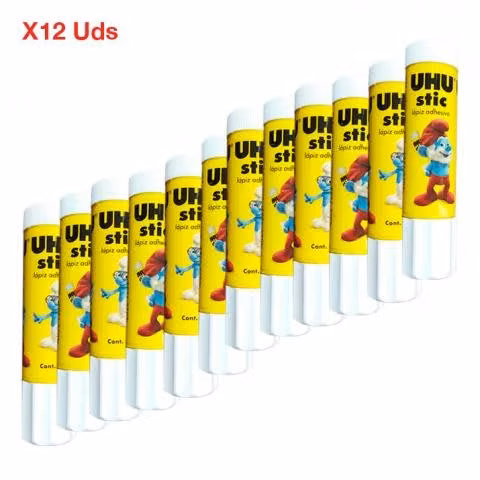 Adhesivo UHU Stic Barra 21gr Pegamento Set 12 Uds