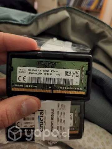 Memorias RAM DDR4 2x4GB a 3200 mhz