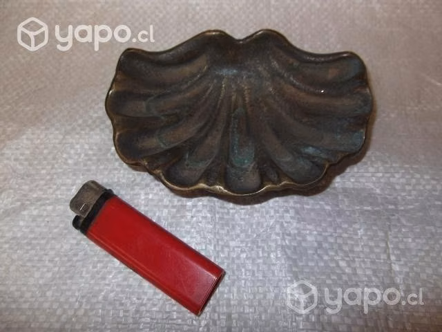 Jabonera Antigua, Bronce Macizo Con Diseño