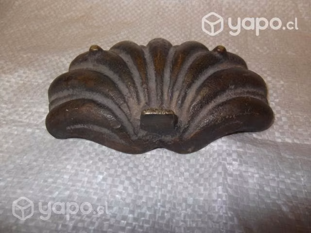 Jabonera Antigua, Bronce Macizo Con Diseño - Imagen 3