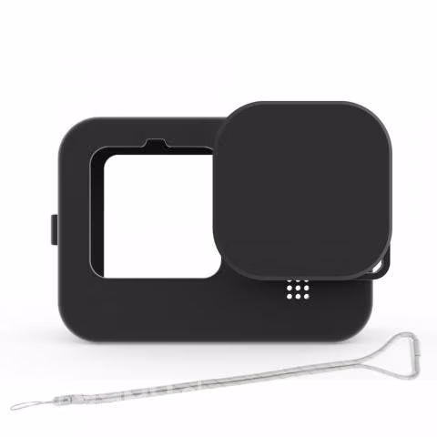 Funda protectora de silicona con correa para GoPro