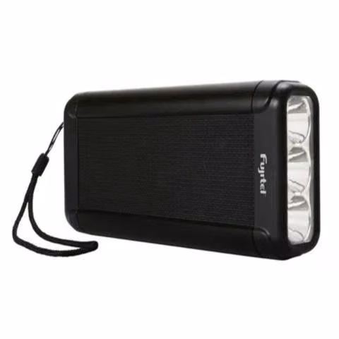 Parlante bluetooth con linterna, radio y powerbank