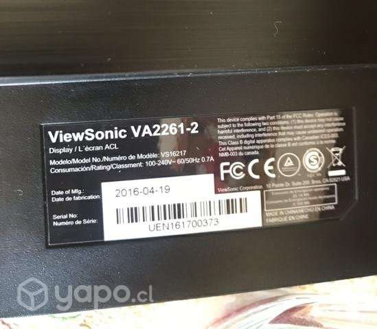 Monitor ViewSonic 22" - Imagen 2