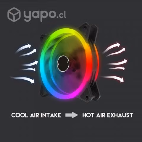 Ventilador Luz Led Rgb Multicolor Pc Computador 12