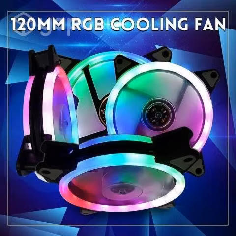Ventilador Luz Led Rgb Multicolor Pc Computador 12