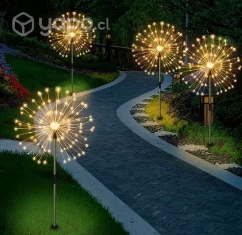 Luces Micro Led Solar Fuego Artificial