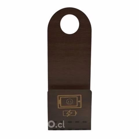 Soporte Celular Colgante Ecológico Madera Café