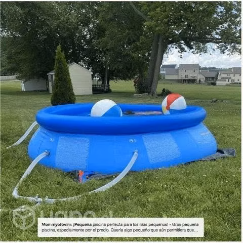 Set Piscina Inflable Redonda Sobre El Suelo - Imagen 3