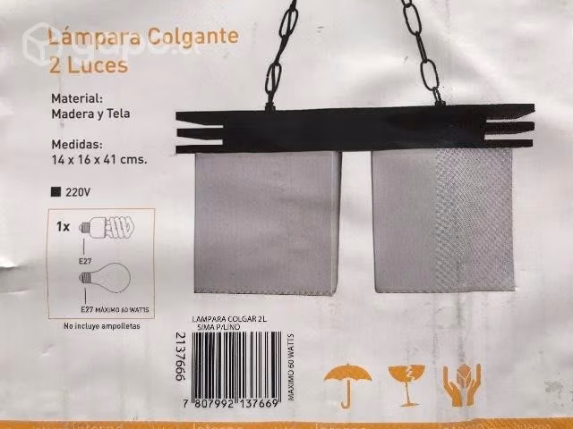Lámparas colgantes, simple y doble