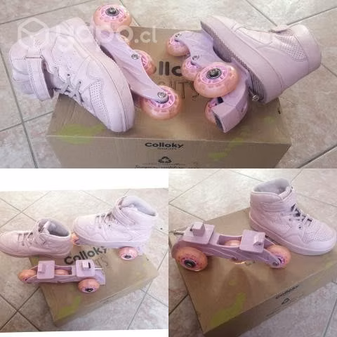 Zapatilla patin con luces