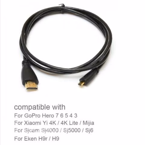 Cable HDMI para GoPro Hero 7, 6, 5, 4, 3 Yi, 4K, S