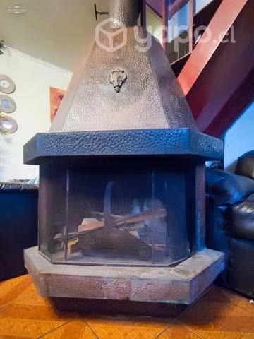Chimenea a Leña en Cobre Martillado