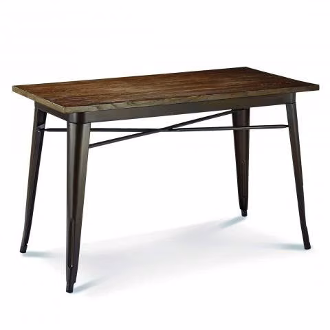 Mesa Tolix Negro 120x60cm, Pub, Personalizable, Ma