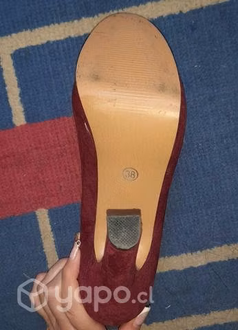 Zapatos mujer seminuevos, N°38, color marrón - Imagen 4