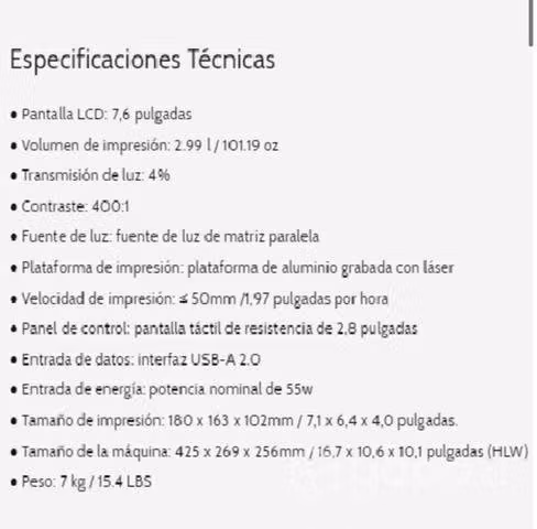 Impresora 3D resina Anycubic Photon M3 4k