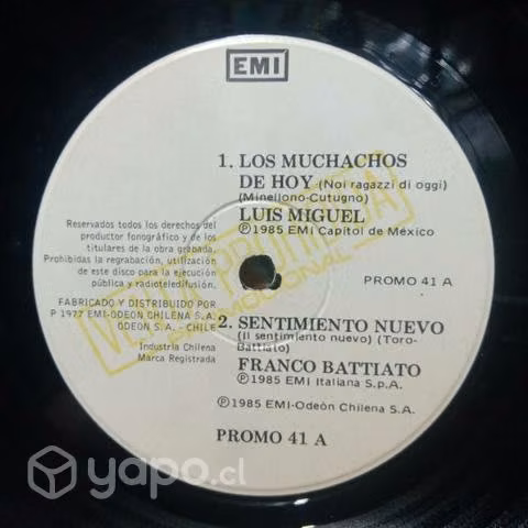 Vinilo 7" Single Miguelo Filo Contigo Luis Miguel