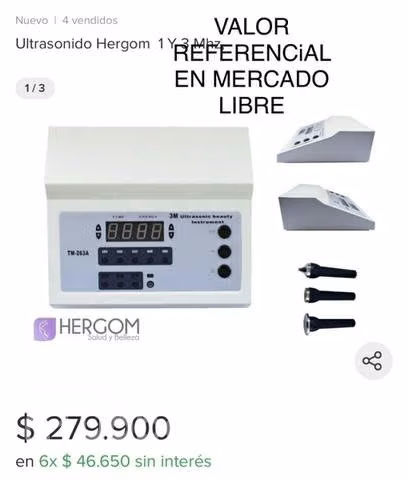 Ultrasonido Hergom 1 Y 3 Mhz COMO NUEVO