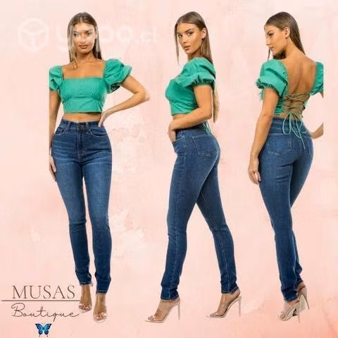 Jeans tiro alto