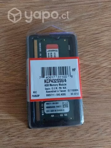 Ram ddr4 4gb 3200 Nueva
