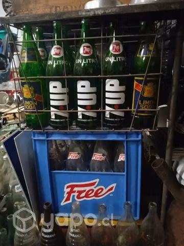 Antiguas botellas de colección