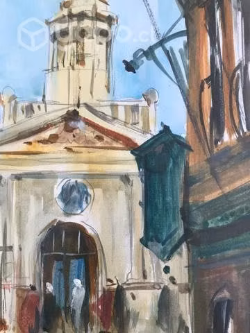 Acuarela Luis Vicencio La Matriz 2001