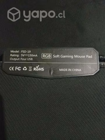 Mouse Pad XL RGB Con 4 puertos USB