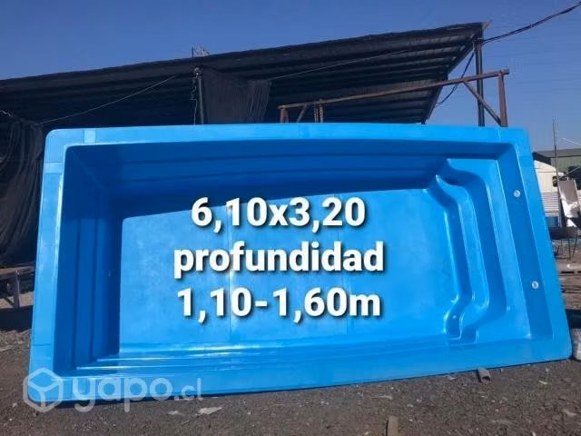 Piscina de fibra 6x3