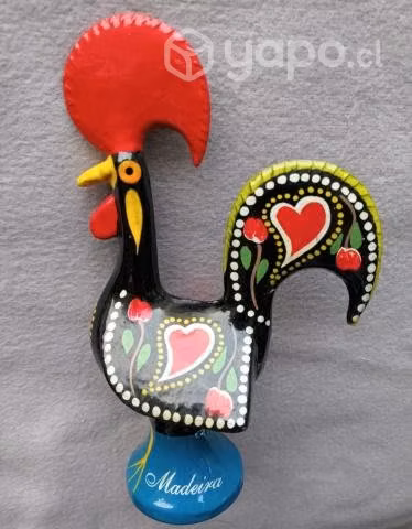 Figura de Gallo Artesanal Multicolor