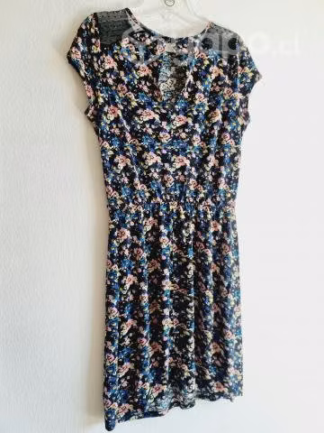 Vestido Warehouse, negro flores/encaje.S elasti - Imagen 5